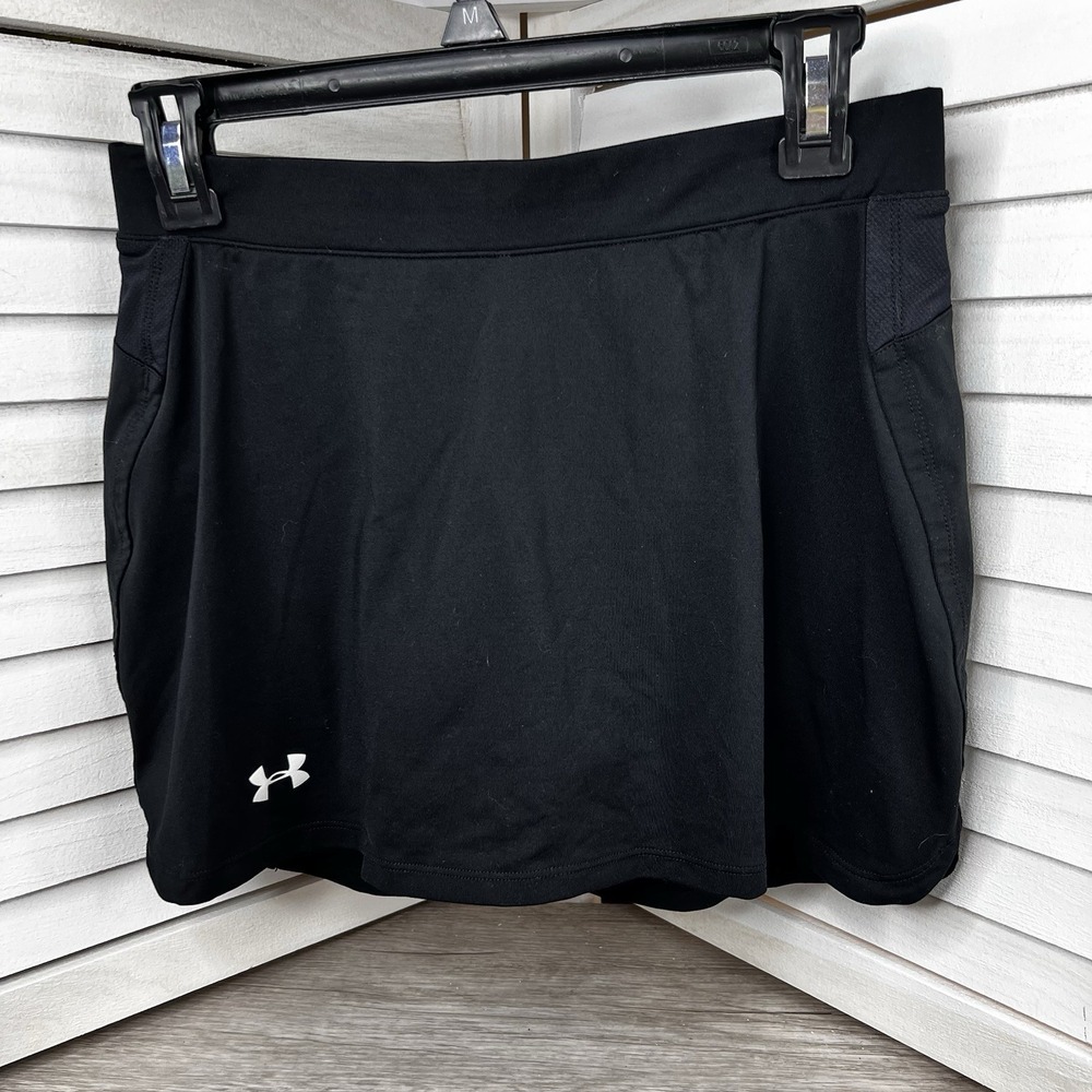 Under Armour HeatGear Black Athletic Skirt w/‎ Shorts Inside Pocket | Size S